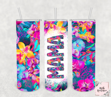 Load image into Gallery viewer, Vibrant floral mama 20 ounce tumbler
