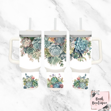 Load image into Gallery viewer, Succulents 40oz tumbler
