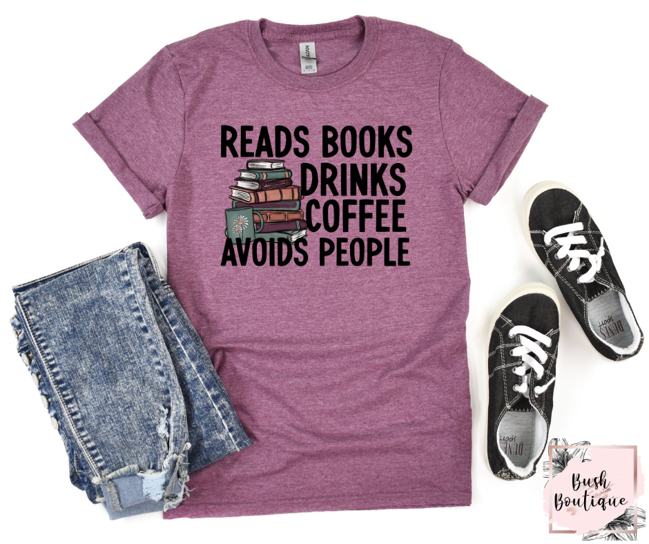 Reads books Drinks coffee Avoids people