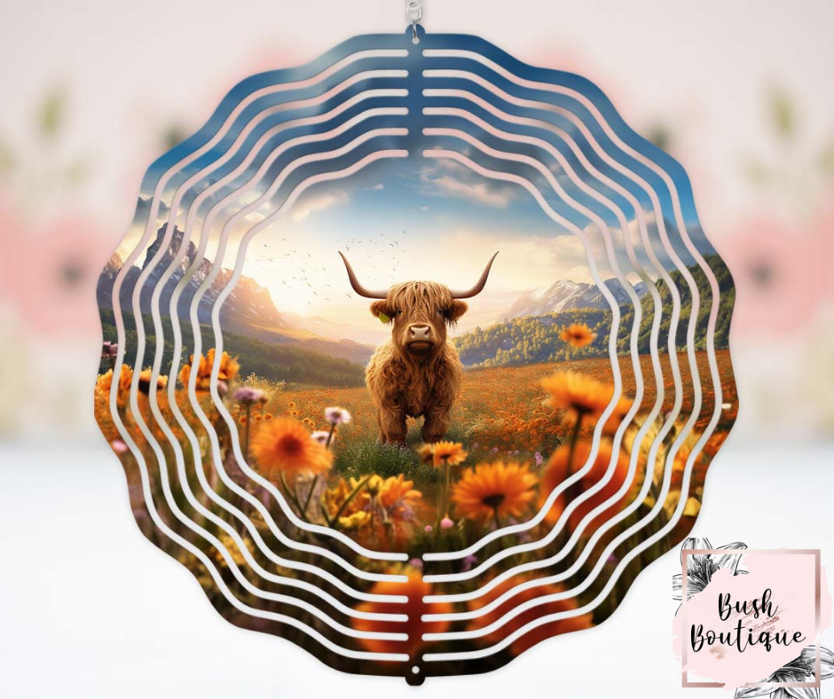 Cow 10 inch wind spinner