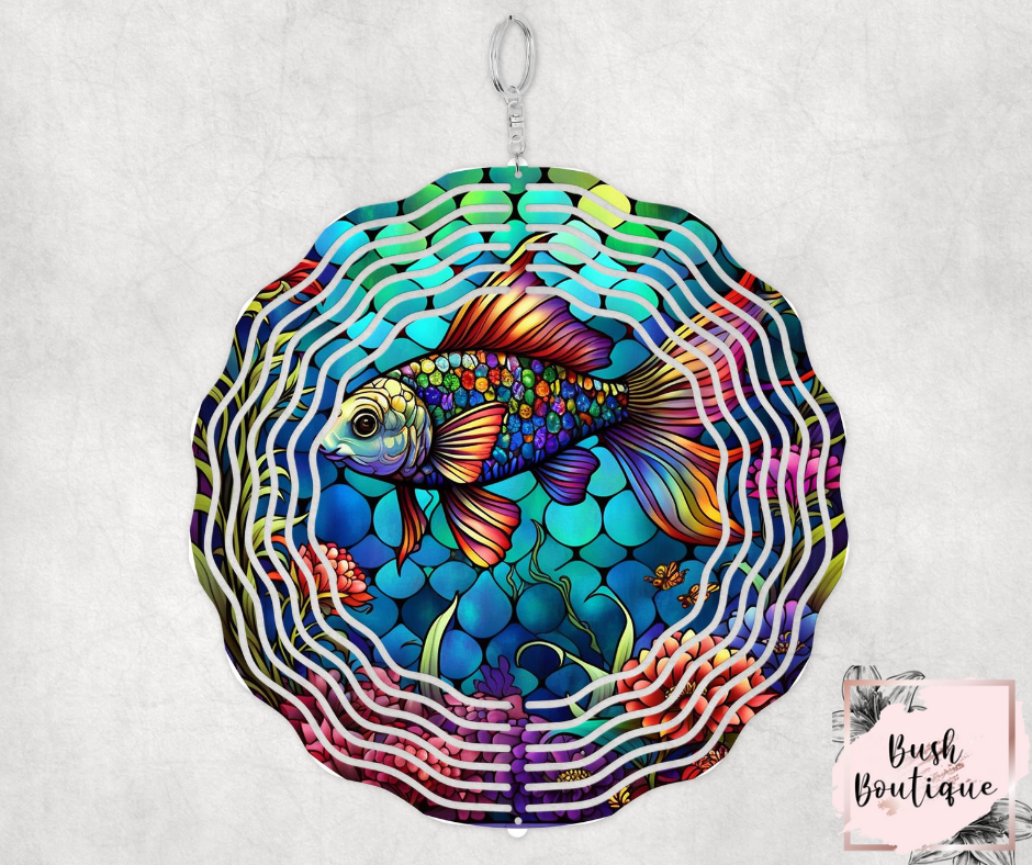 Fish 10 inch wind spinner