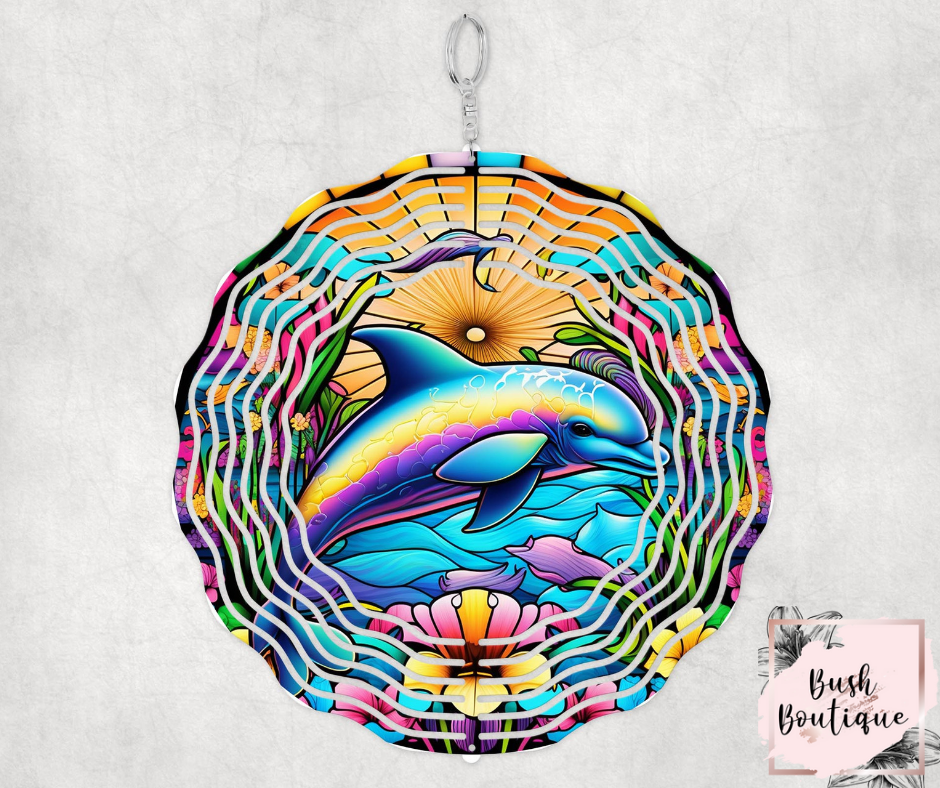 Dolphin 10 inch wind spinner