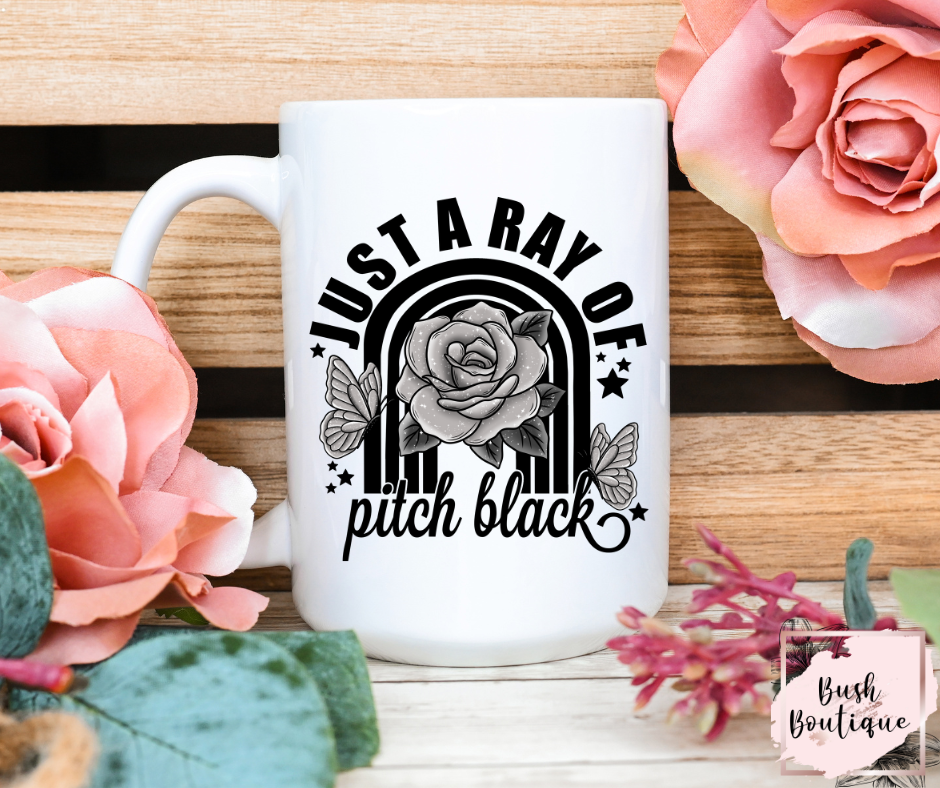 Just a ray of pitch black mug