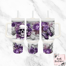 Load image into Gallery viewer, Gothic skulls 40oz tumbler
