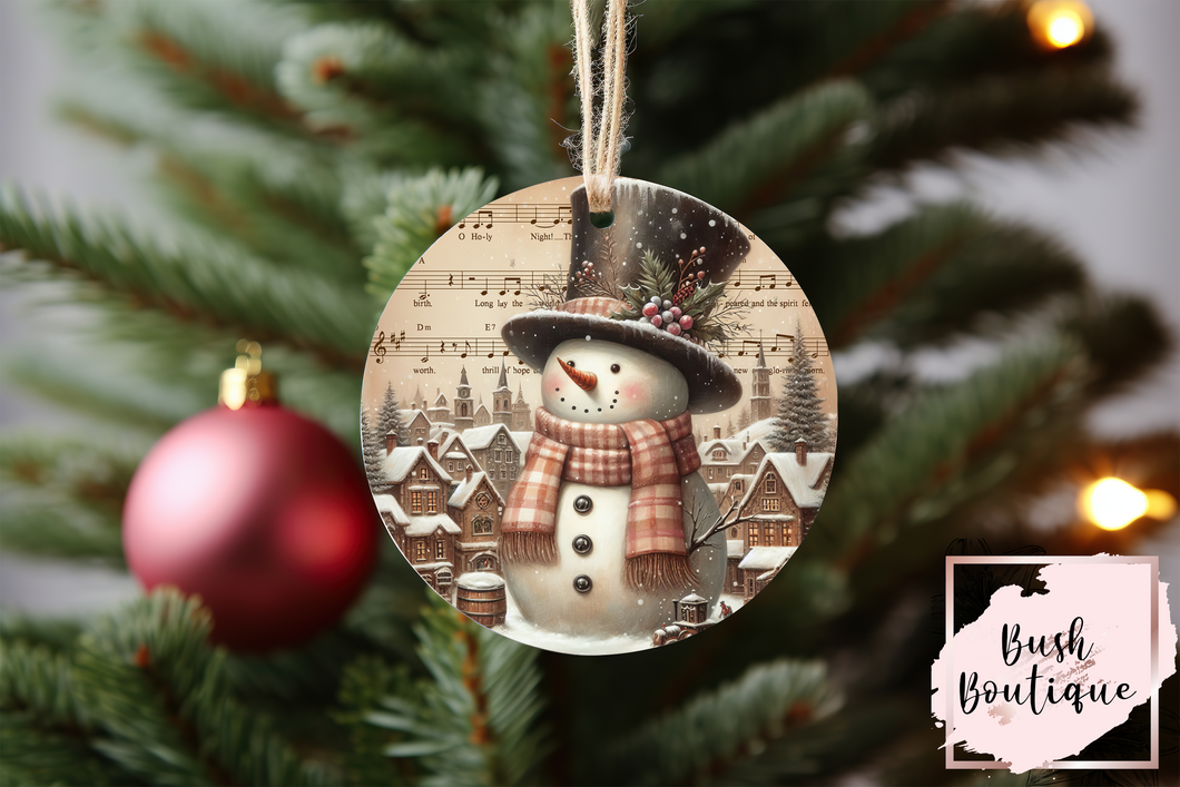 Musical Snowman Ornament