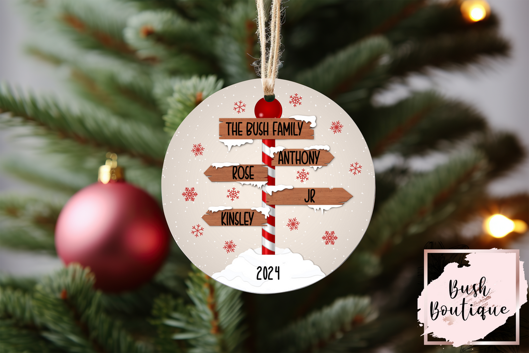 Custom family ornaments