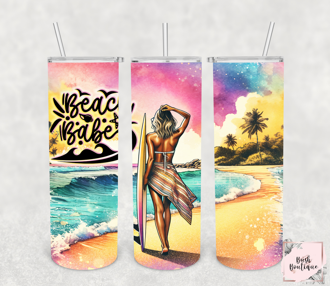 Beach babe 20 ounce tumbler