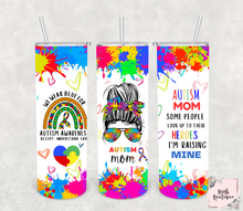 Load image into Gallery viewer, Autism mom 20 ounce tumblers
