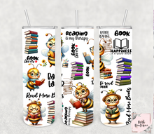 Load image into Gallery viewer, Bee book lover 20 ounce tumbler
