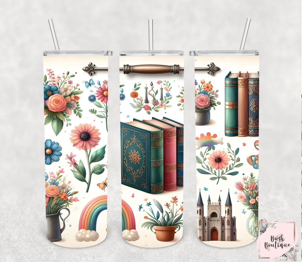 Bookish clipart 20 ounce tumbler