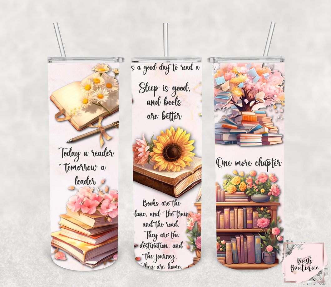 Bookish sayings collage 20 ounce tumbler