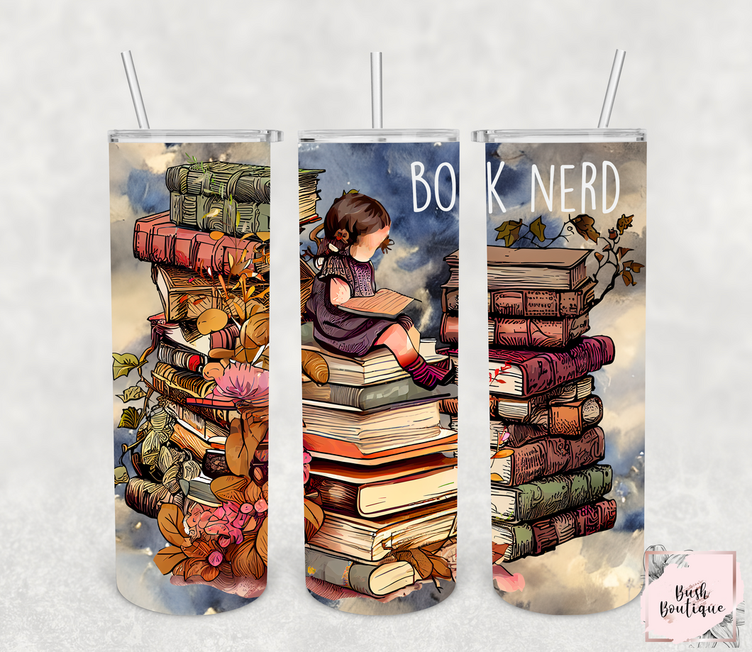 Book nerd 20 ounce tumbler