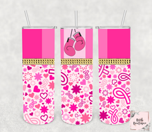 Load image into Gallery viewer, Breast cancer boxing gloves 20 ounce tumbler
