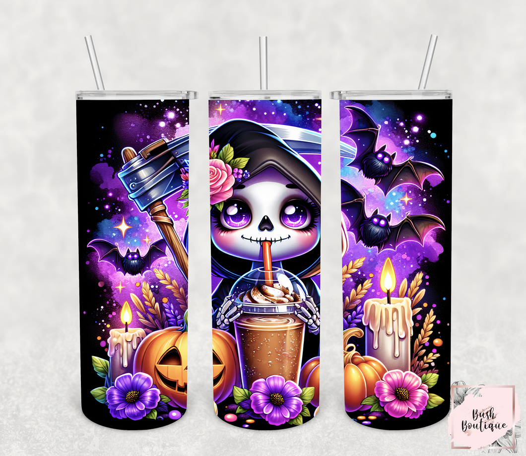 Cute grim reaper 20 ounce tumbler