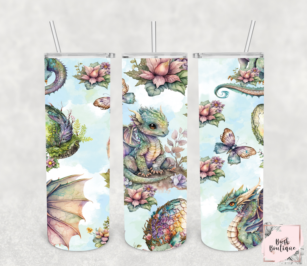 Pastel Dragon 20 ounce tumbler