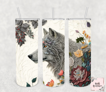 Load image into Gallery viewer, Embroidered wolf 20 ounce tumblers
