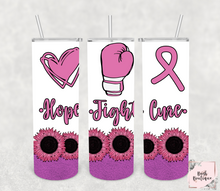 Load image into Gallery viewer, Faith hope cure 20 ounce tumblers
