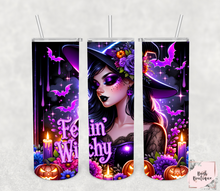 Load image into Gallery viewer, Feeling witchy 20 ounce tumbler
