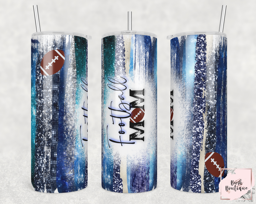 Football mom 20 ounce tumblers