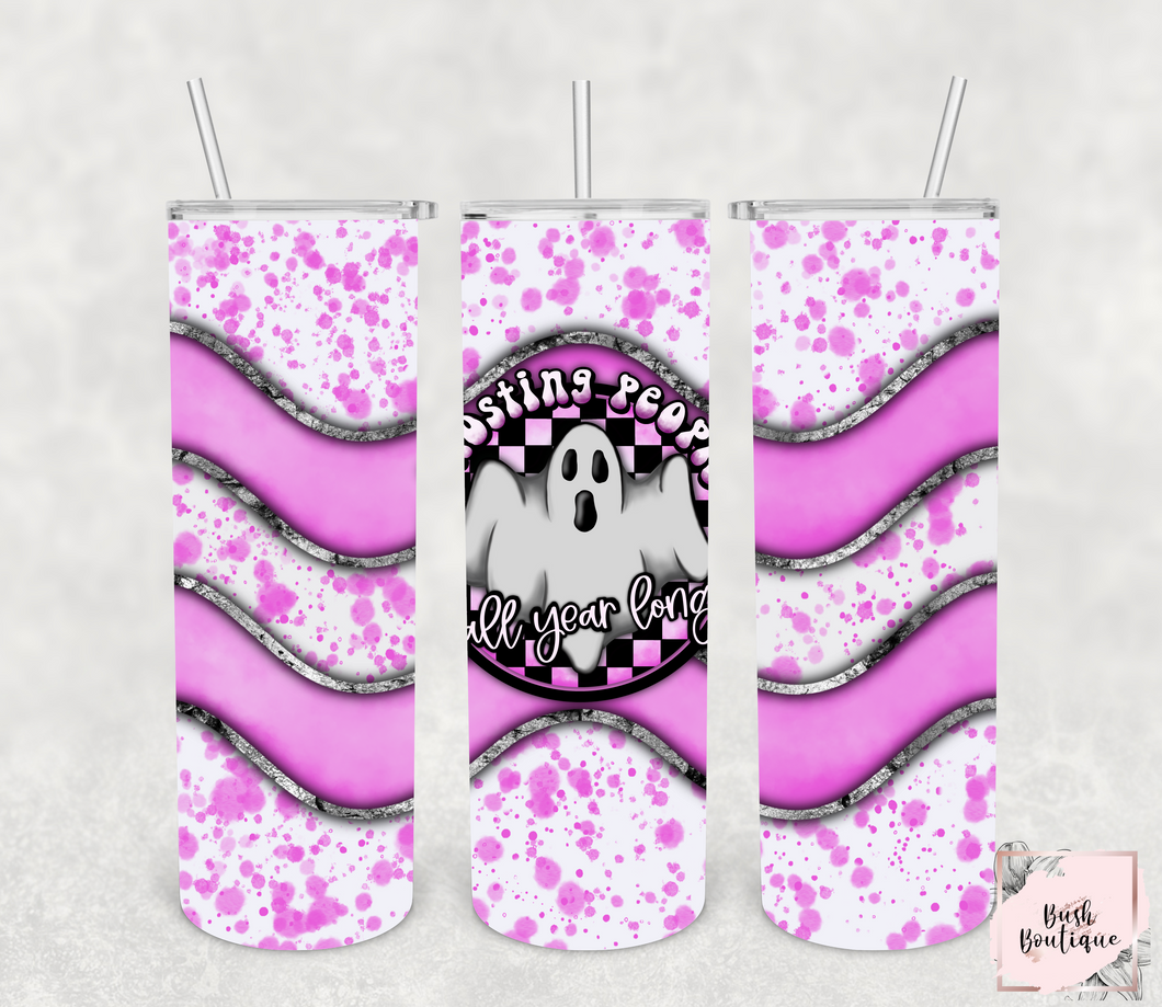 Ghosting people all year long 20 ounce tumbler