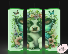 Load image into Gallery viewer, Fairy black and white cow tumblers
