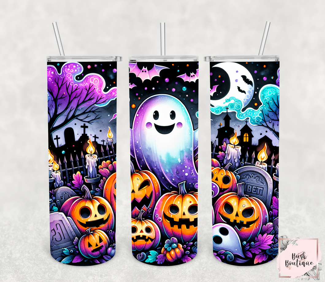 Cute ghost 20 ounce tumbler