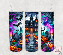 Load image into Gallery viewer, Haunted house 20 ounce tumbler
