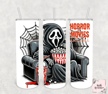 Load image into Gallery viewer, Horror movies and chill 20 ounce tumbler
