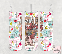 Load image into Gallery viewer, Just a girl who loves country music 20 ounce tumbler
