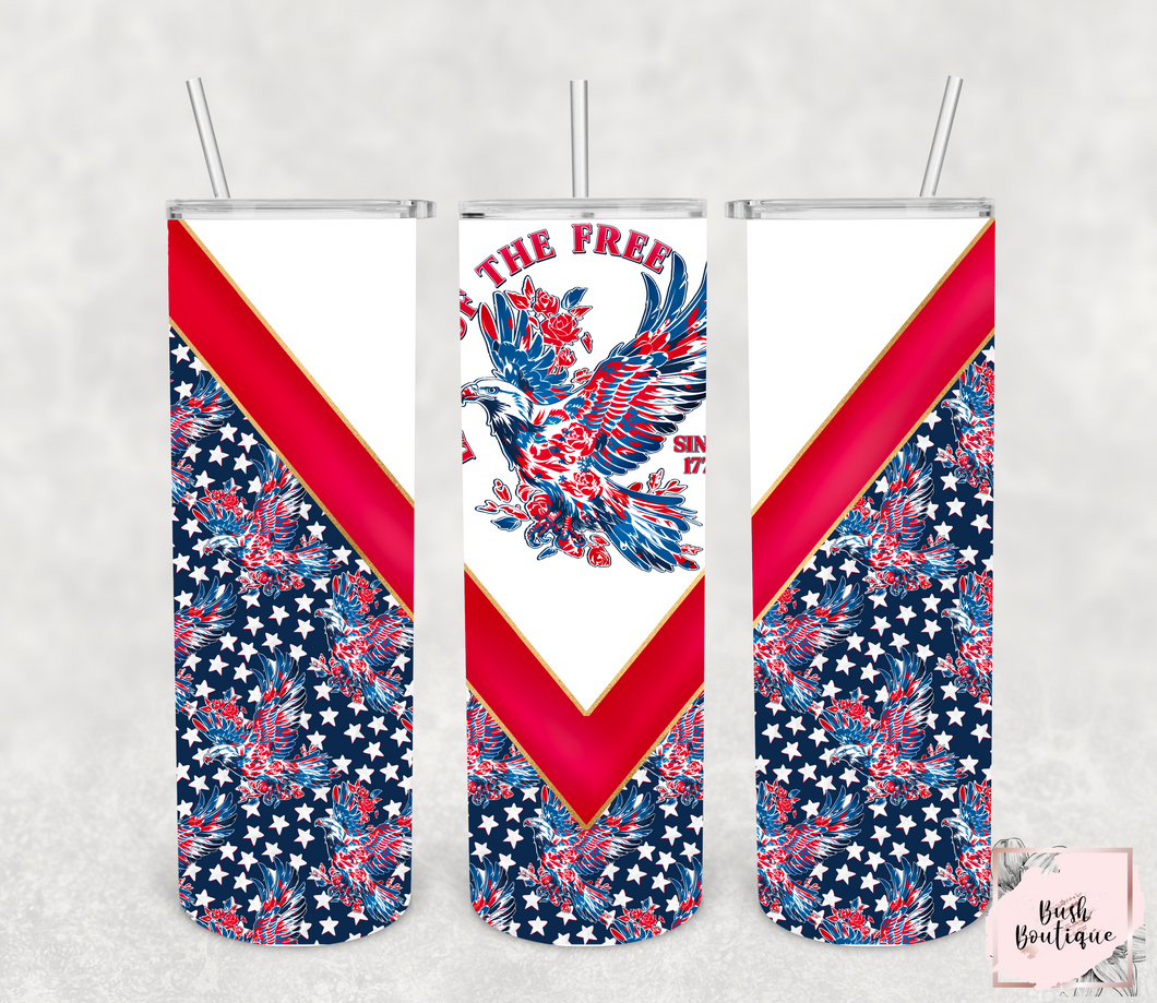 Land of the free 20 ounce tumbler