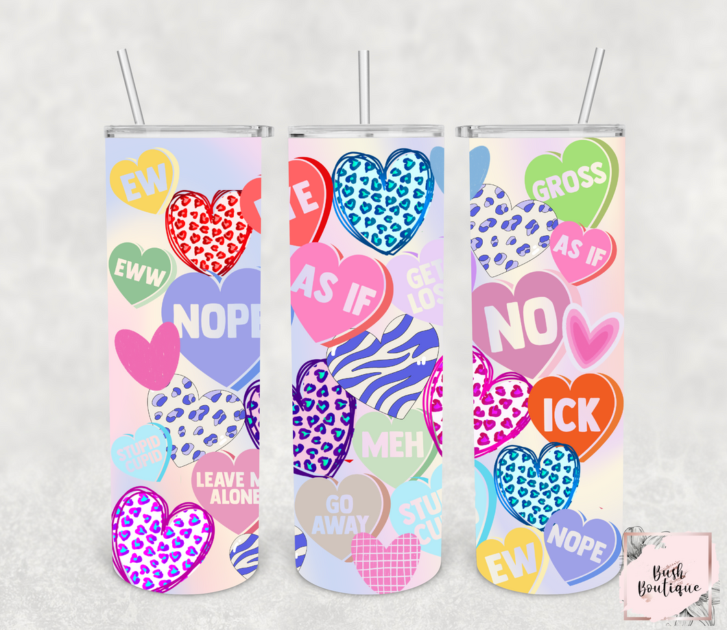 Anti-hearts 20 ounce tumbler