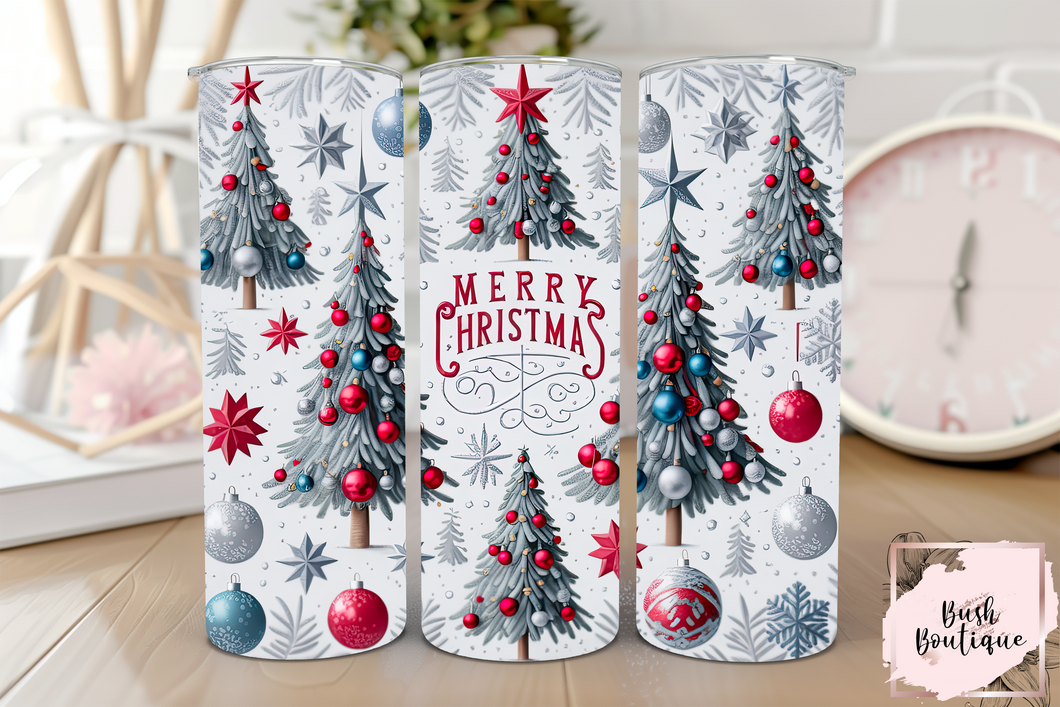 Merry Christmas tree tumbler