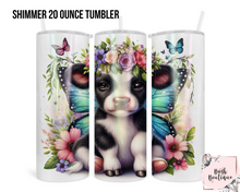 Load image into Gallery viewer, Fairy black and white cow tumblers
