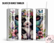 Load image into Gallery viewer, Fairy black and white cow tumblers
