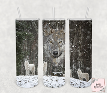 Load image into Gallery viewer, Snow Wolves 20 ounce tumbler
