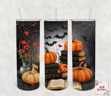 Load image into Gallery viewer, Spooky book stack 20 ounce tumblers
