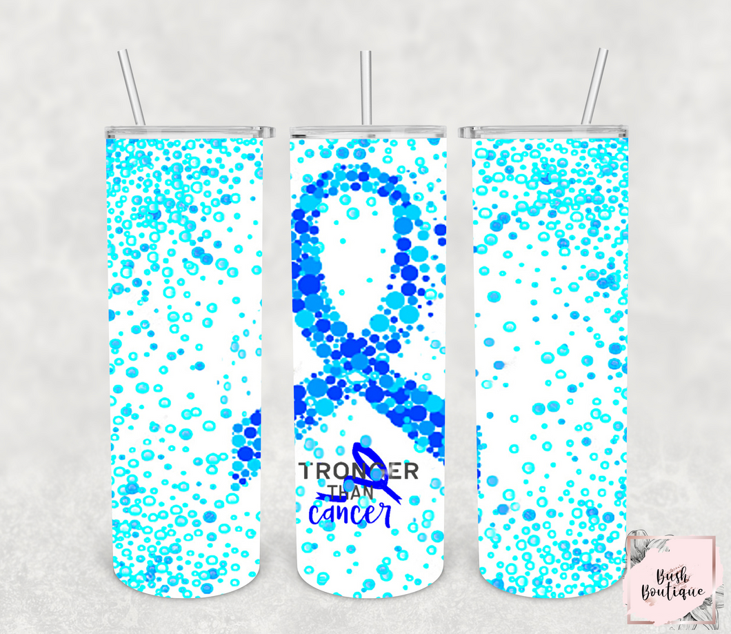 Stronger than colon cancer 20 ounce tumbler