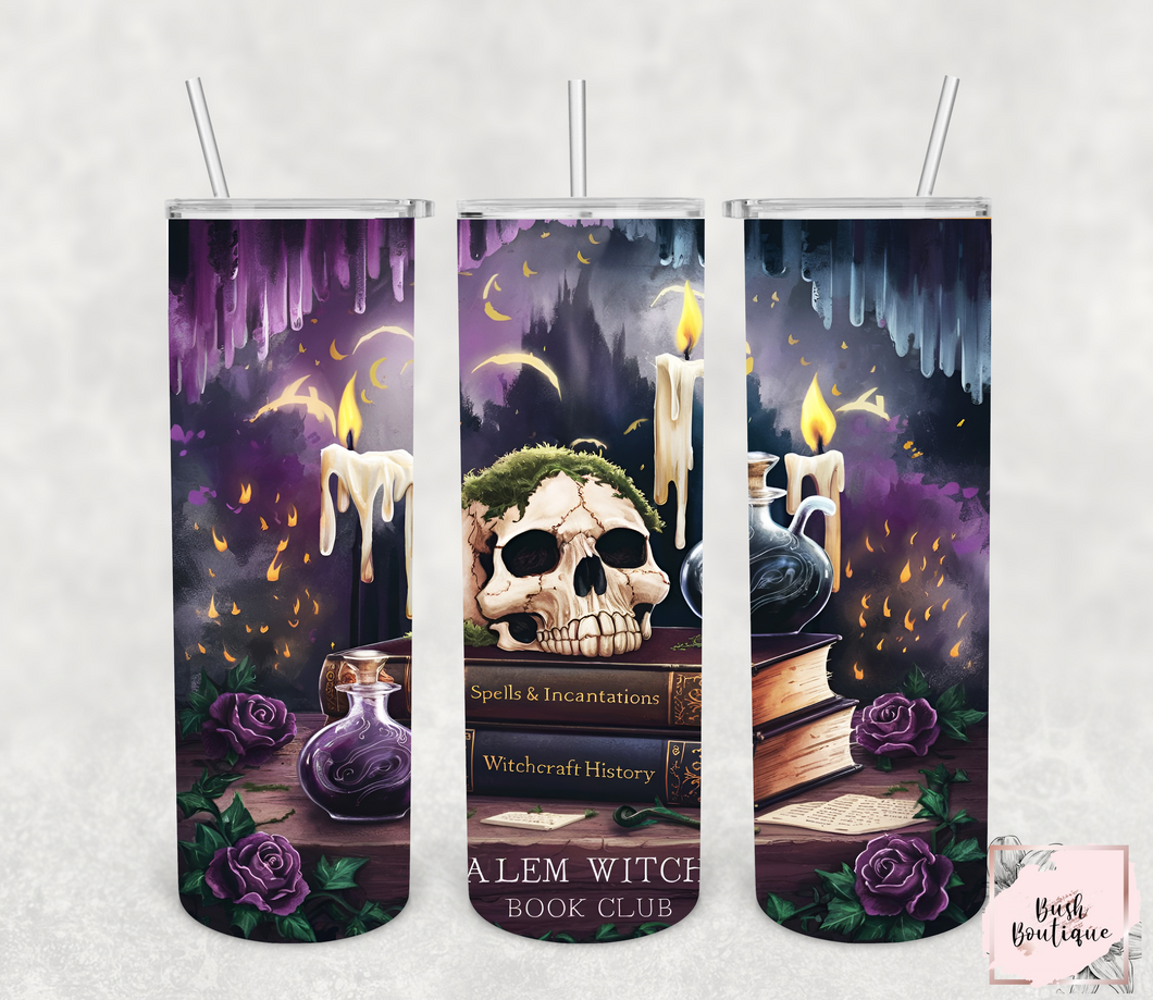 Salem witch book club 20 ounce tumbler