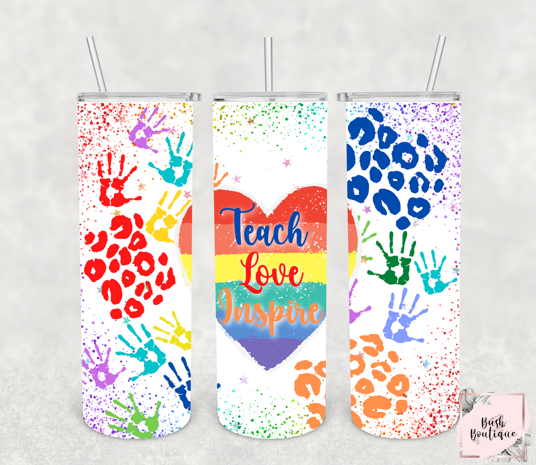 Teach Love Inspire 20 ounce tumblers