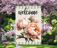 Load image into Gallery viewer, Floral welcome garden flags
