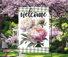 Load image into Gallery viewer, Floral welcome garden flags
