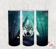 Load image into Gallery viewer, Wolf 20 ounce tumbler designs
