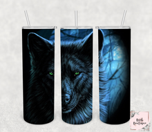 Load image into Gallery viewer, Wolf 20 ounce tumbler designs
