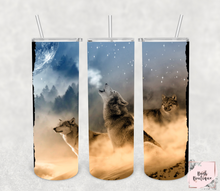 Load image into Gallery viewer, Wolf 20 ounce tumbler designs
