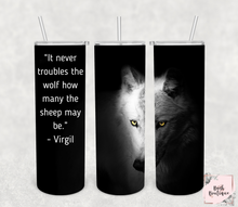 Load image into Gallery viewer, Wolf 20 ounce tumbler designs
