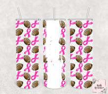 Load image into Gallery viewer, Breast cancer football 20 ounce tumblers
