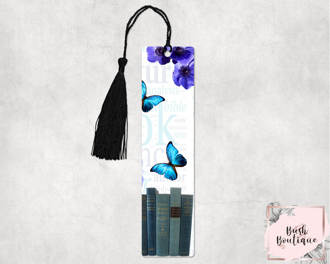 Beautiful butterfly 8x2 aluminum bookmark