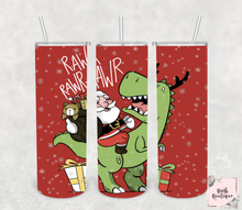 Load image into Gallery viewer, T-rexmas 20 ounce tumbler
