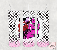 Load image into Gallery viewer, Breast cancer football 20 ounce tumblers
