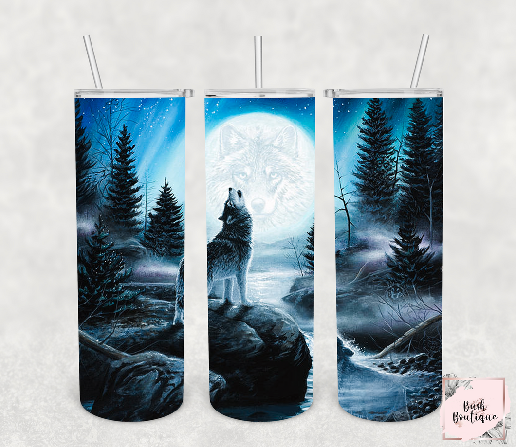 Wolf 20 ounce tumbler designs